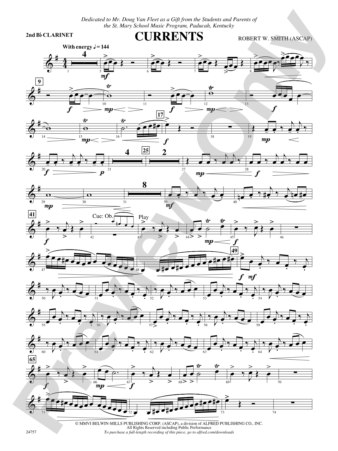 Currents: 2nd B-flat Clarinet