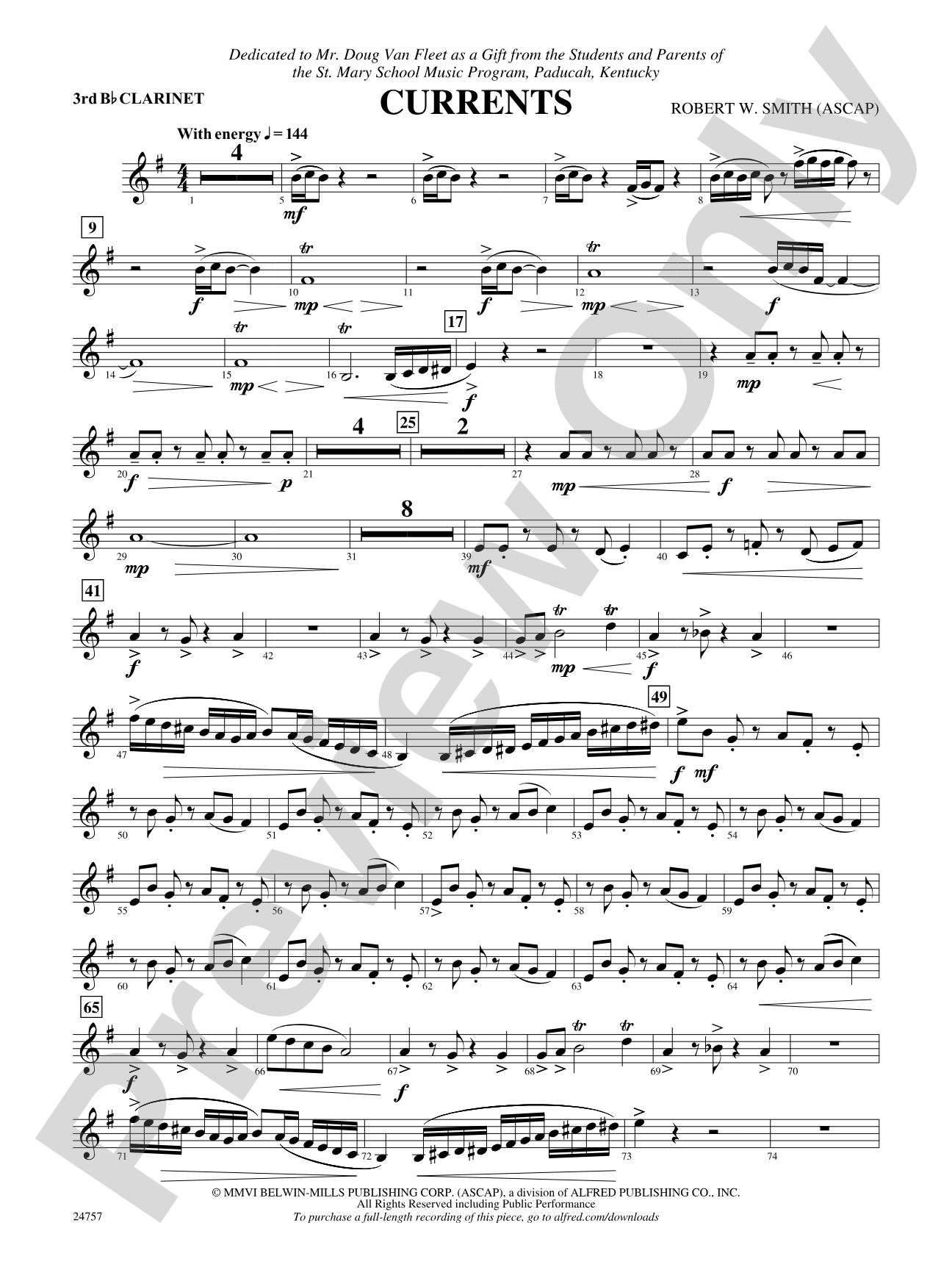 Currents: 3rd B-flat Clarinet