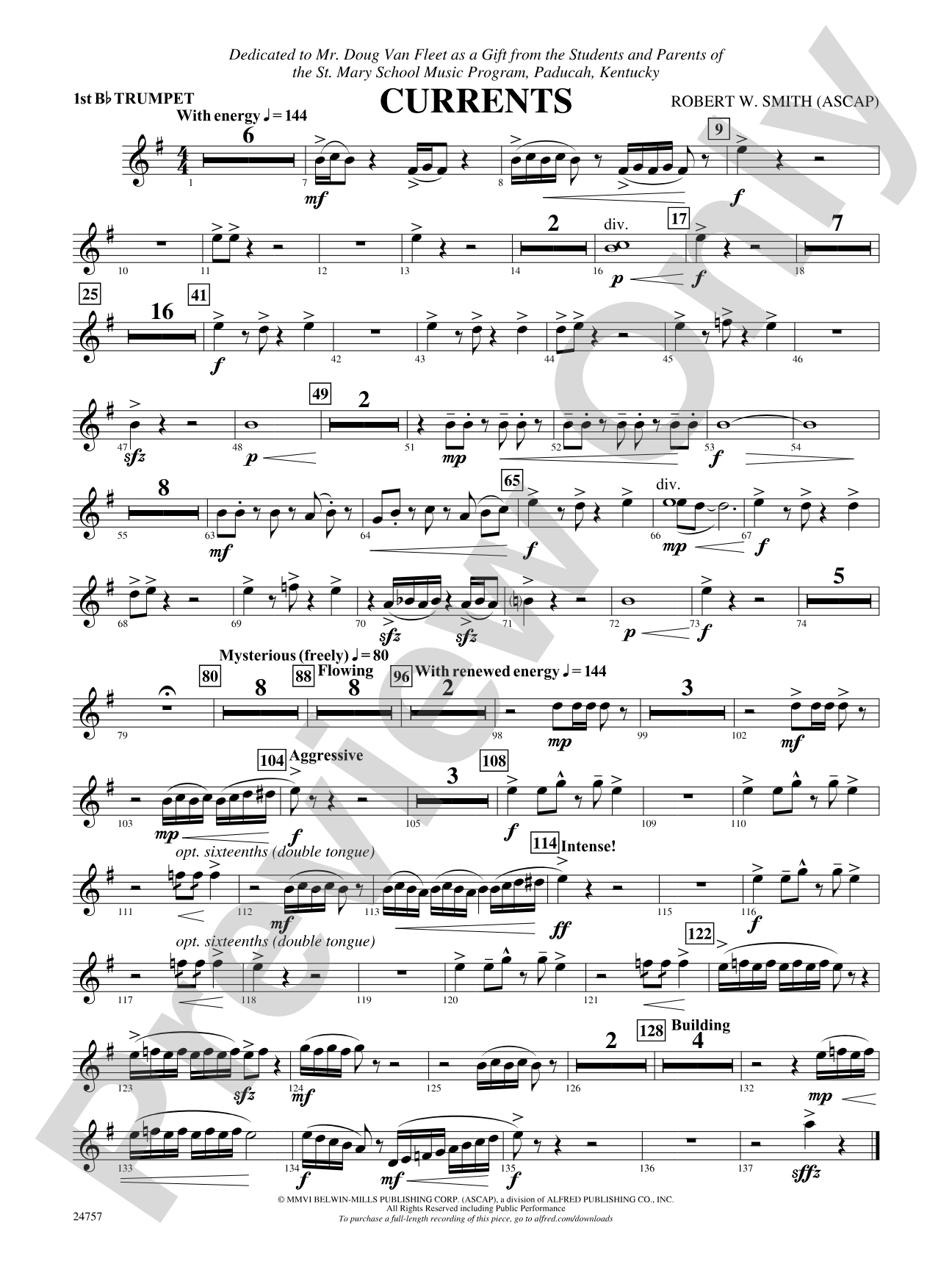 Currents: 1st B-flat Trumpet