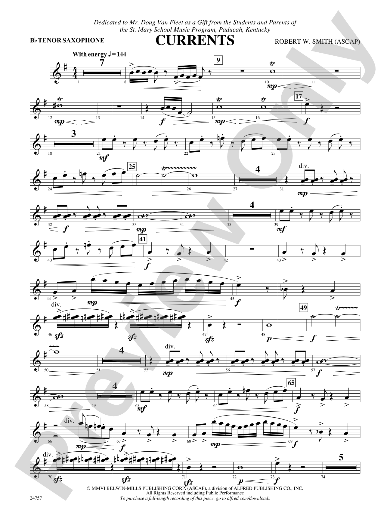 Currents: B-flat Tenor Saxophone