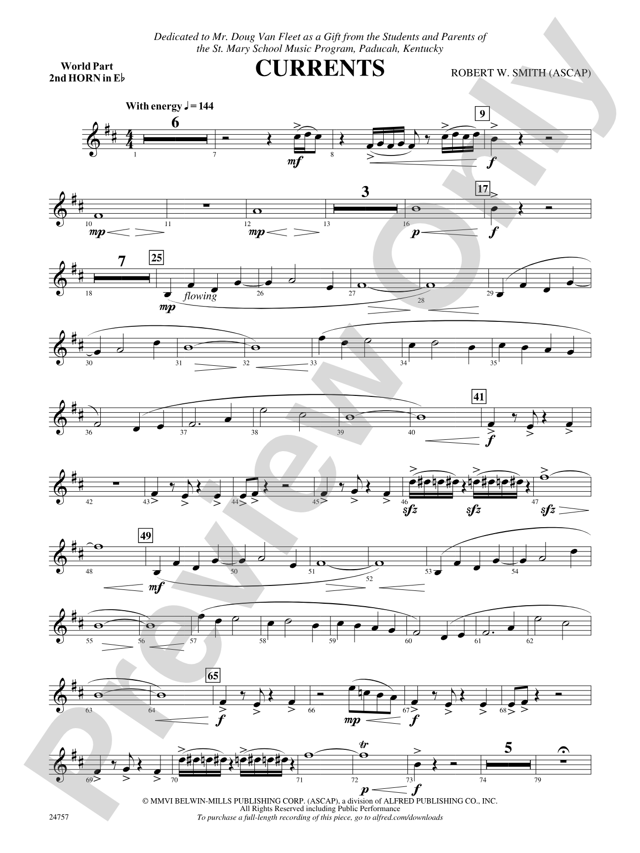 Currents: (wp) 2nd Horn in E-flat