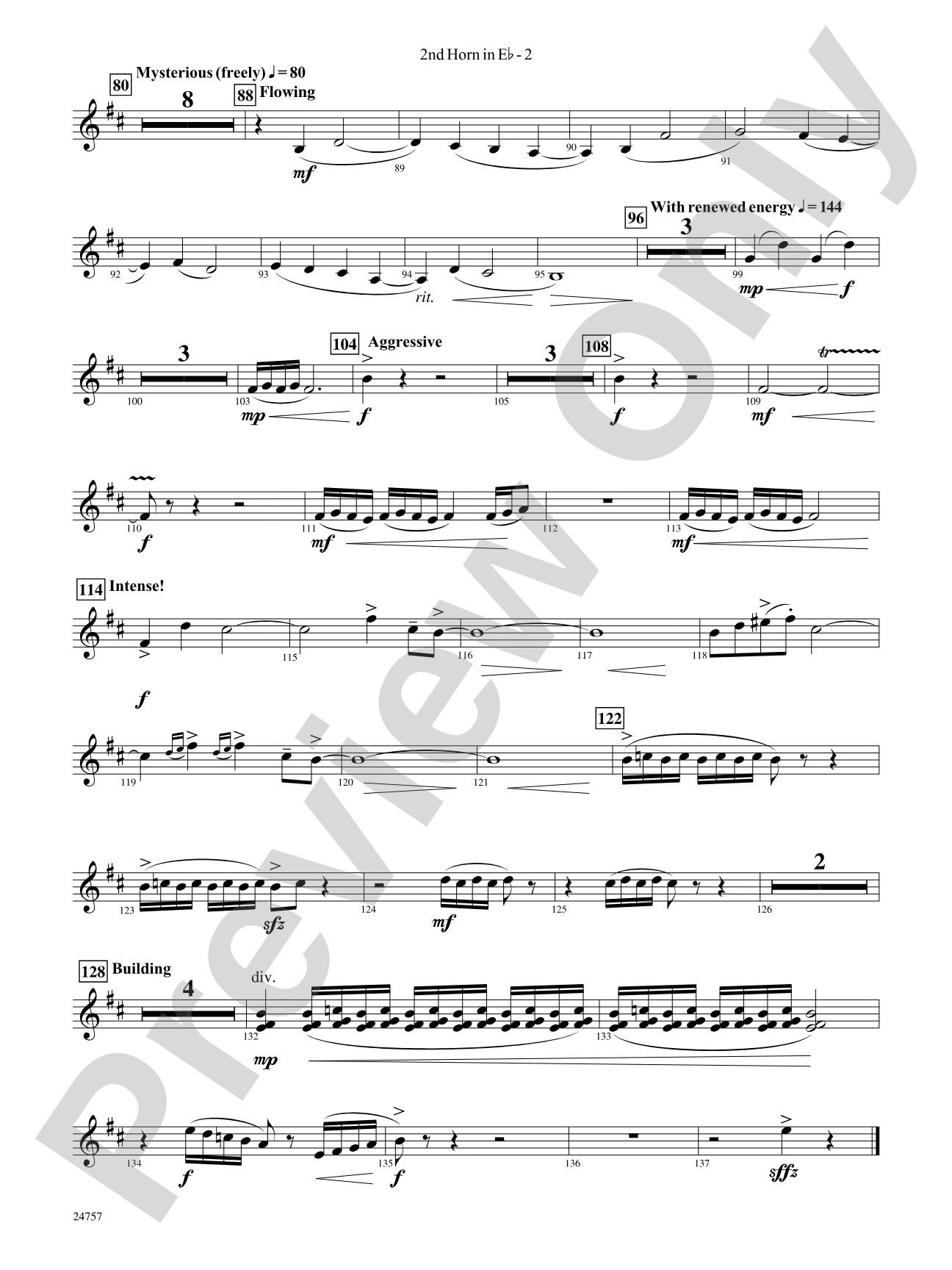 Currents: (wp) 2nd Horn in E-flat