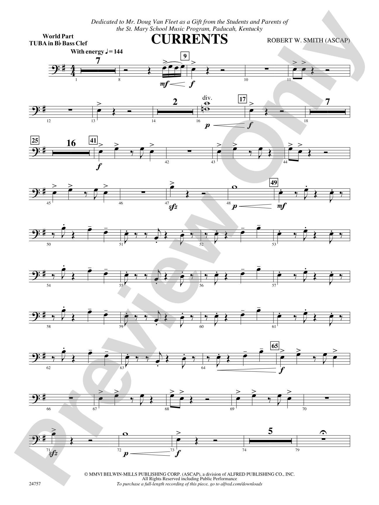 Currents: (wp) B-flat Tuba B.C.