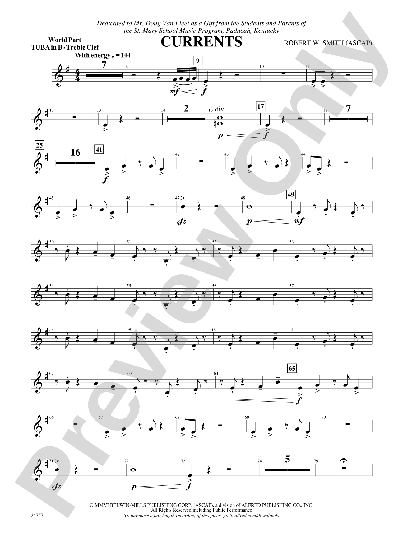 Currents: (wp) B-flat Tuba T.C.