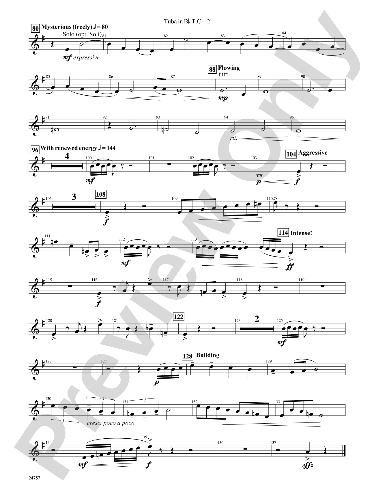 Currents: (wp) B-flat Tuba T.C.