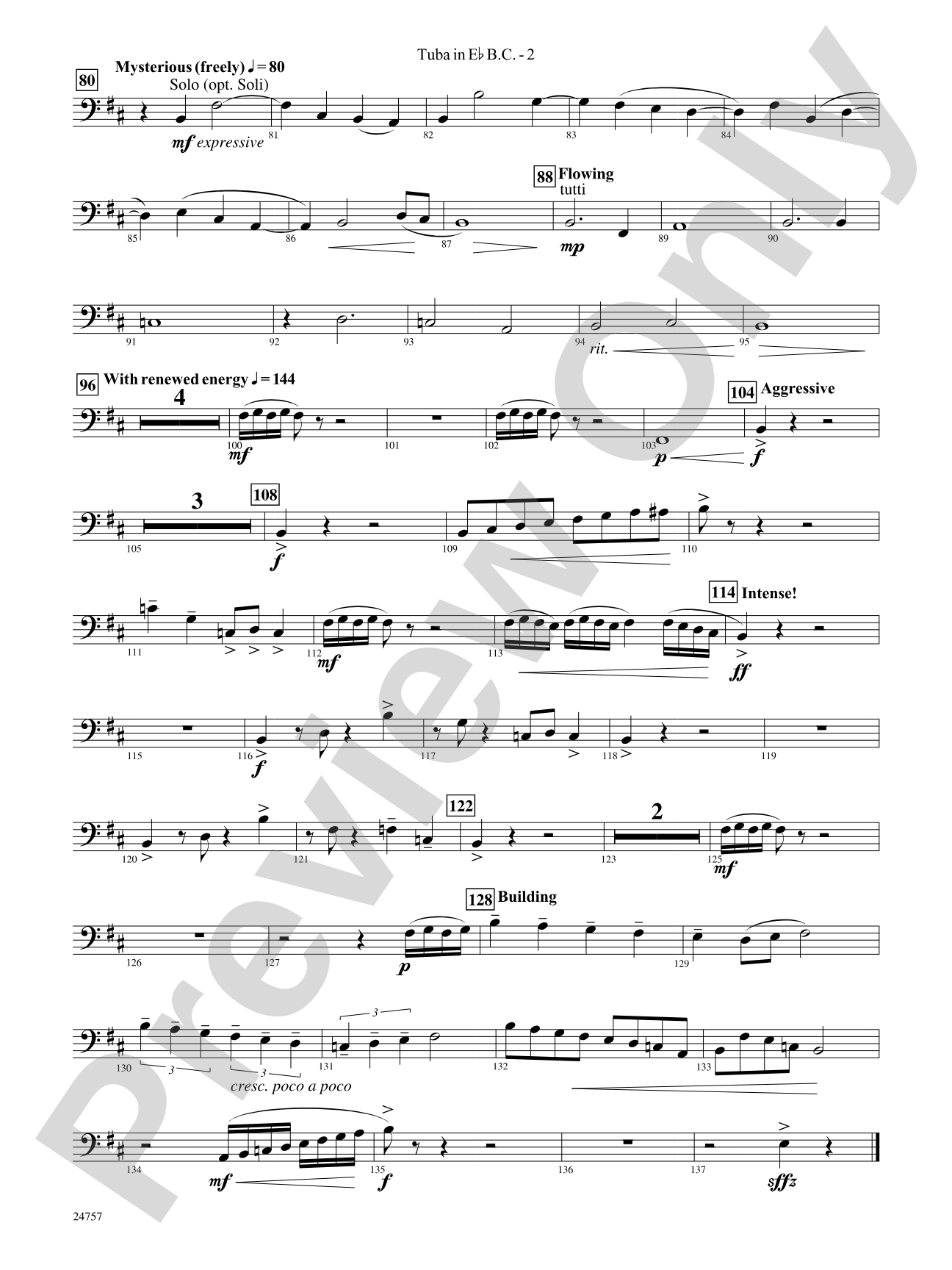 Currents: (wp) E-flat Tuba B.C.
