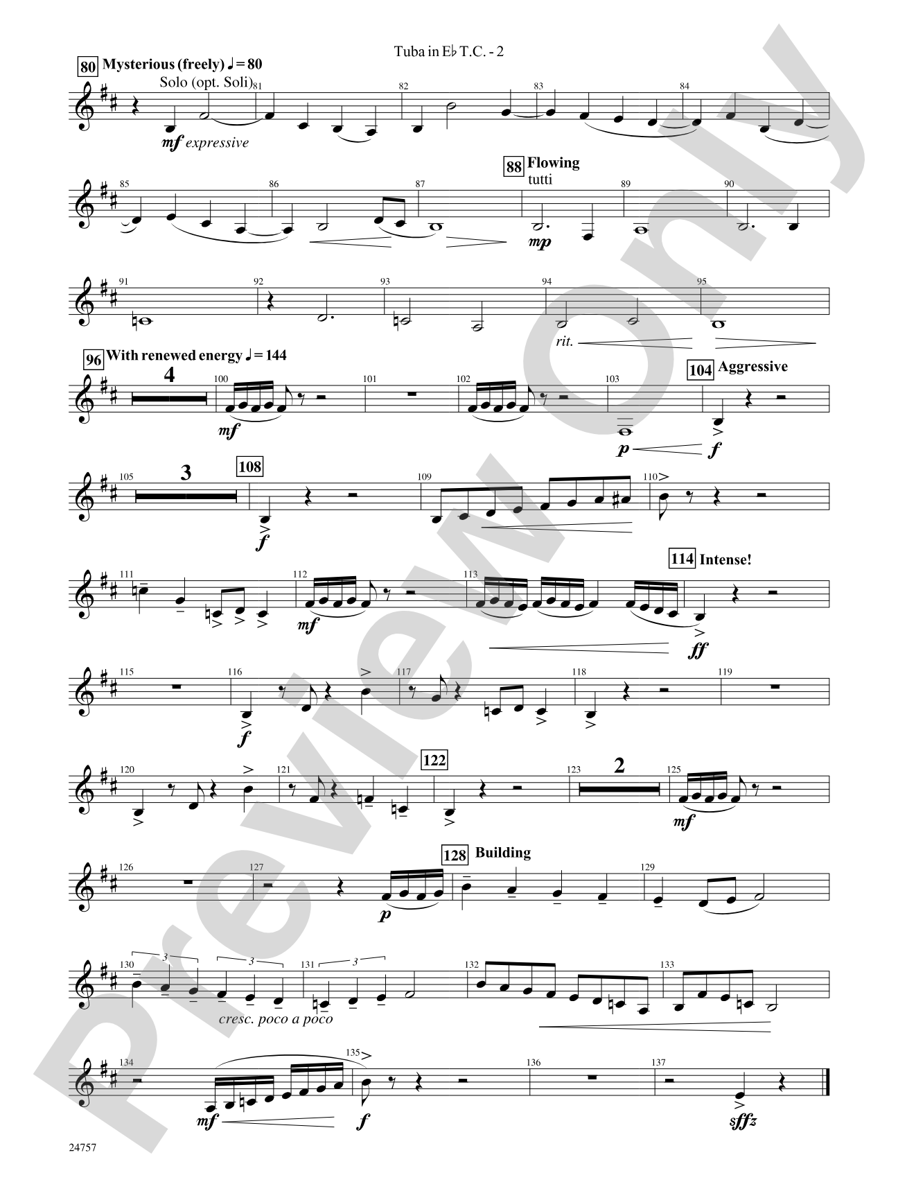 Currents: (wp) E-flat Tuba T.C.