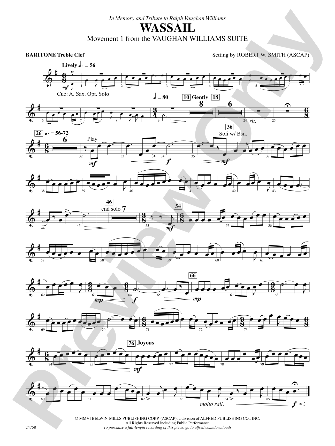 Wassail: Baritone T.C.