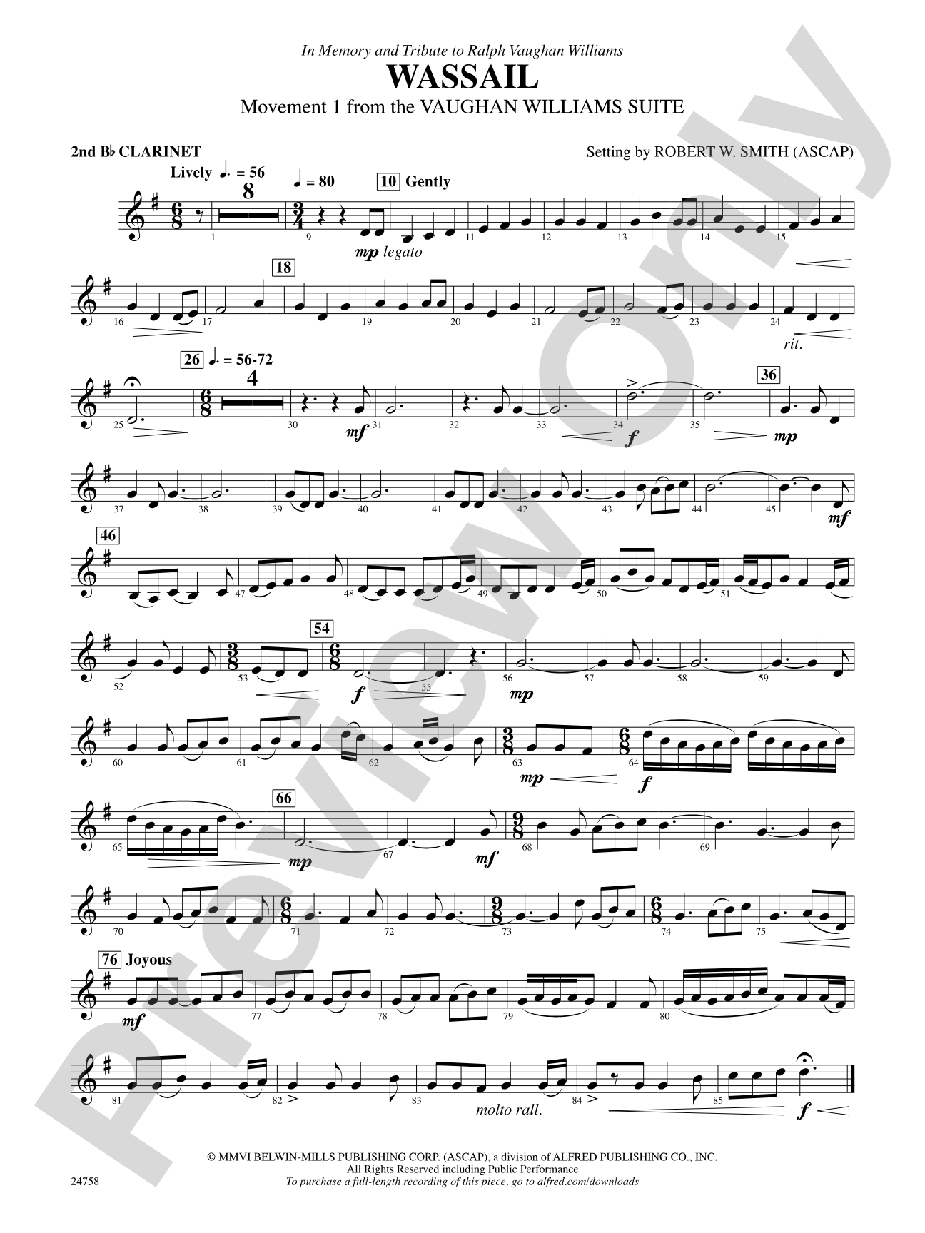 Wassail: 2nd B-flat Clarinet