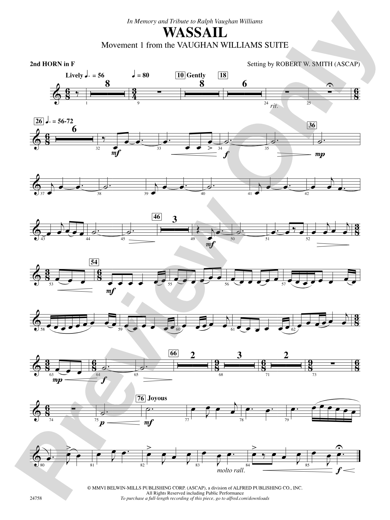 Wassail: 2nd F Horn