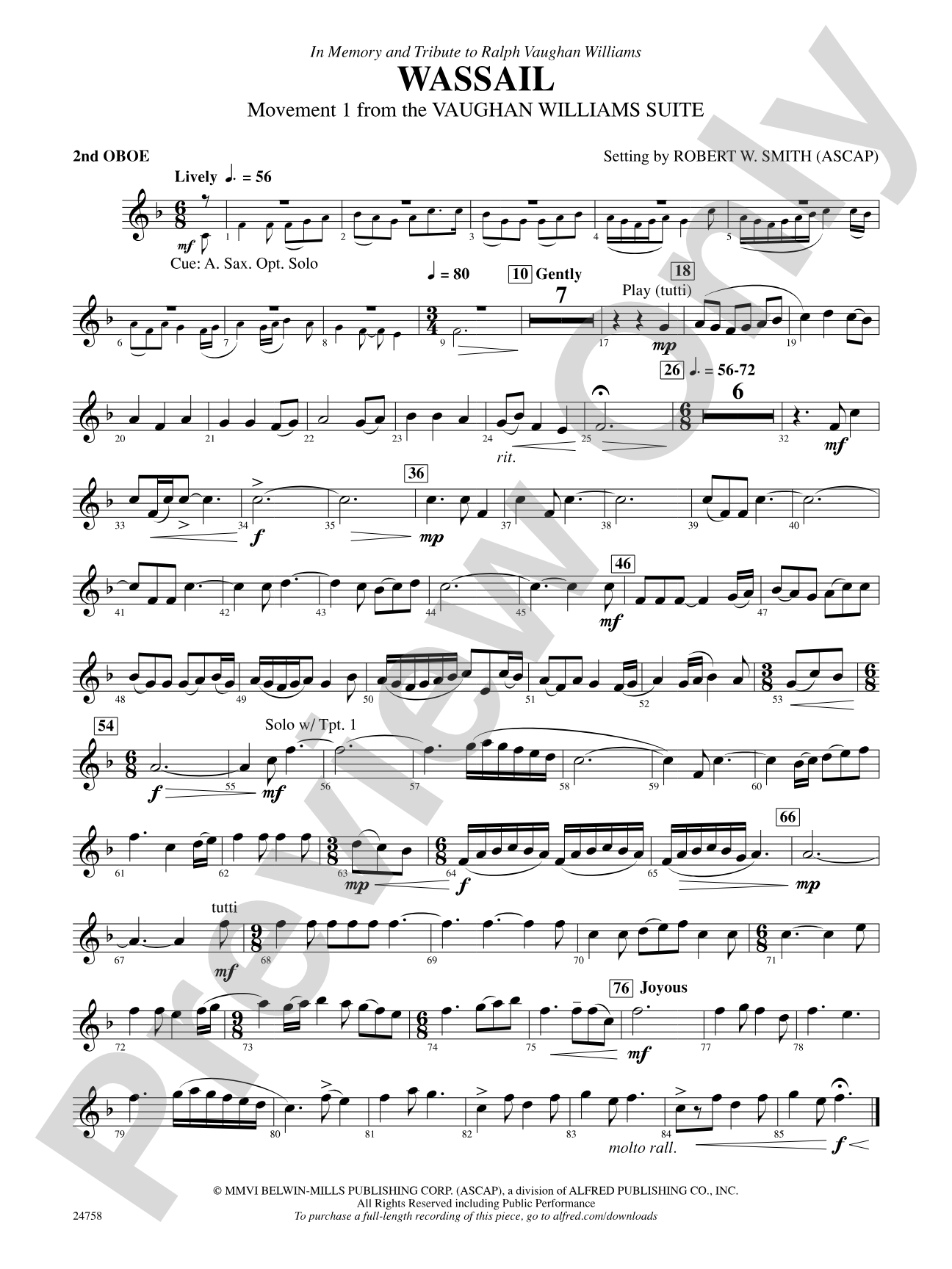 Wassail: 2nd Oboe