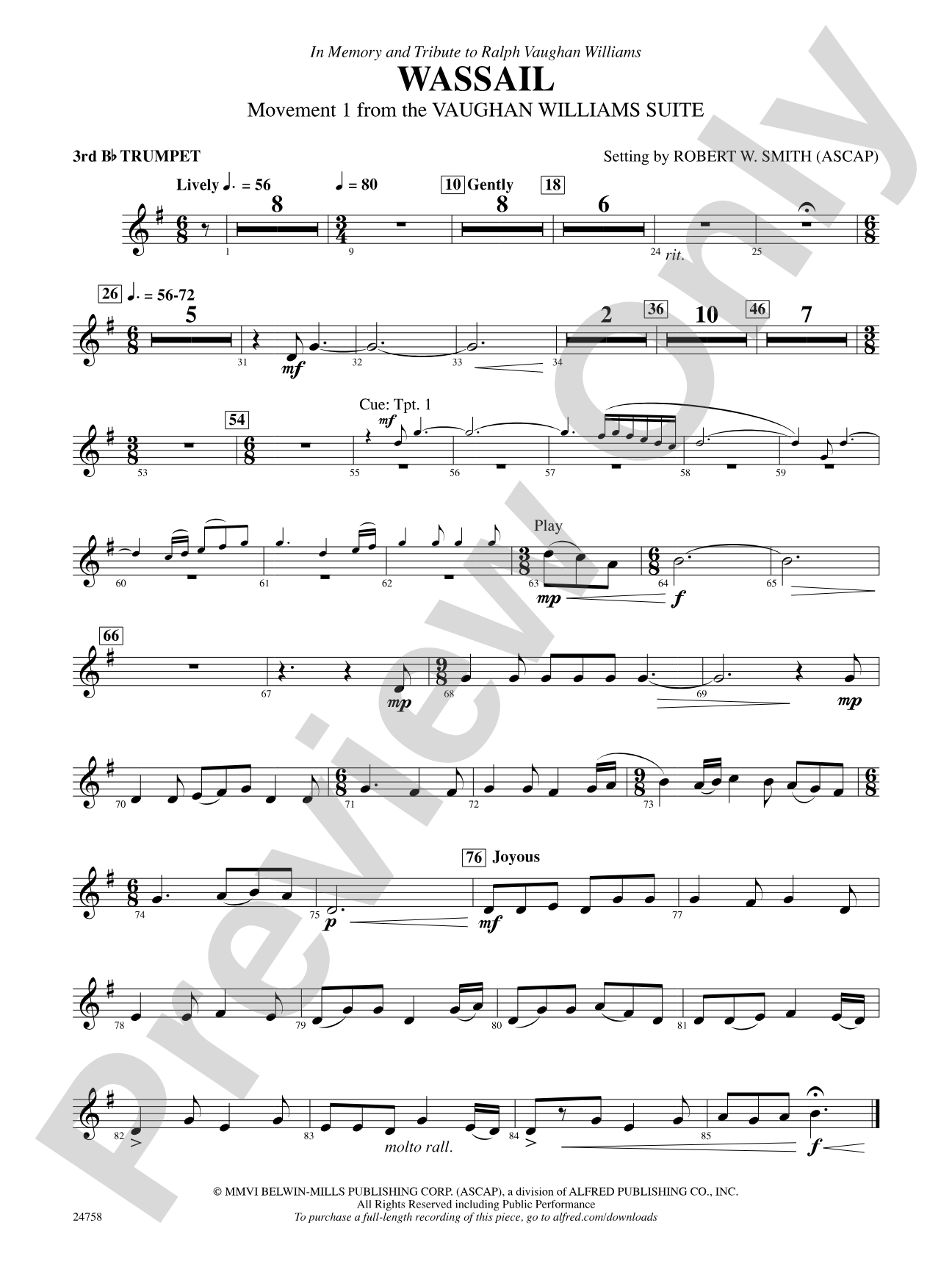 Wassail: 3rd B-flat Trumpet