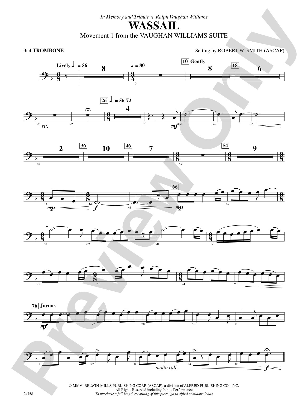 Wassail: 3rd Trombone