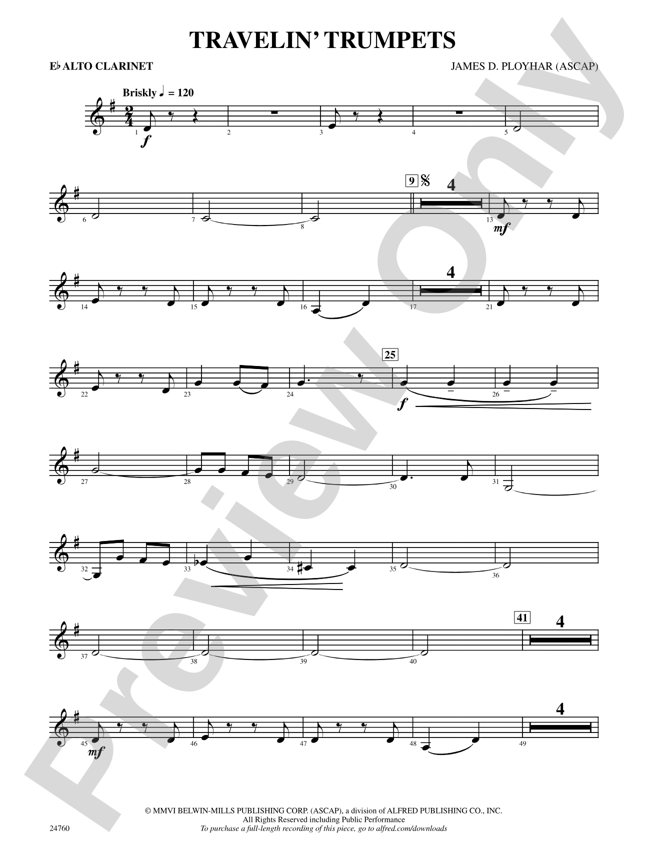 Travelin' Trumpets: E-flat Alto Clarinet