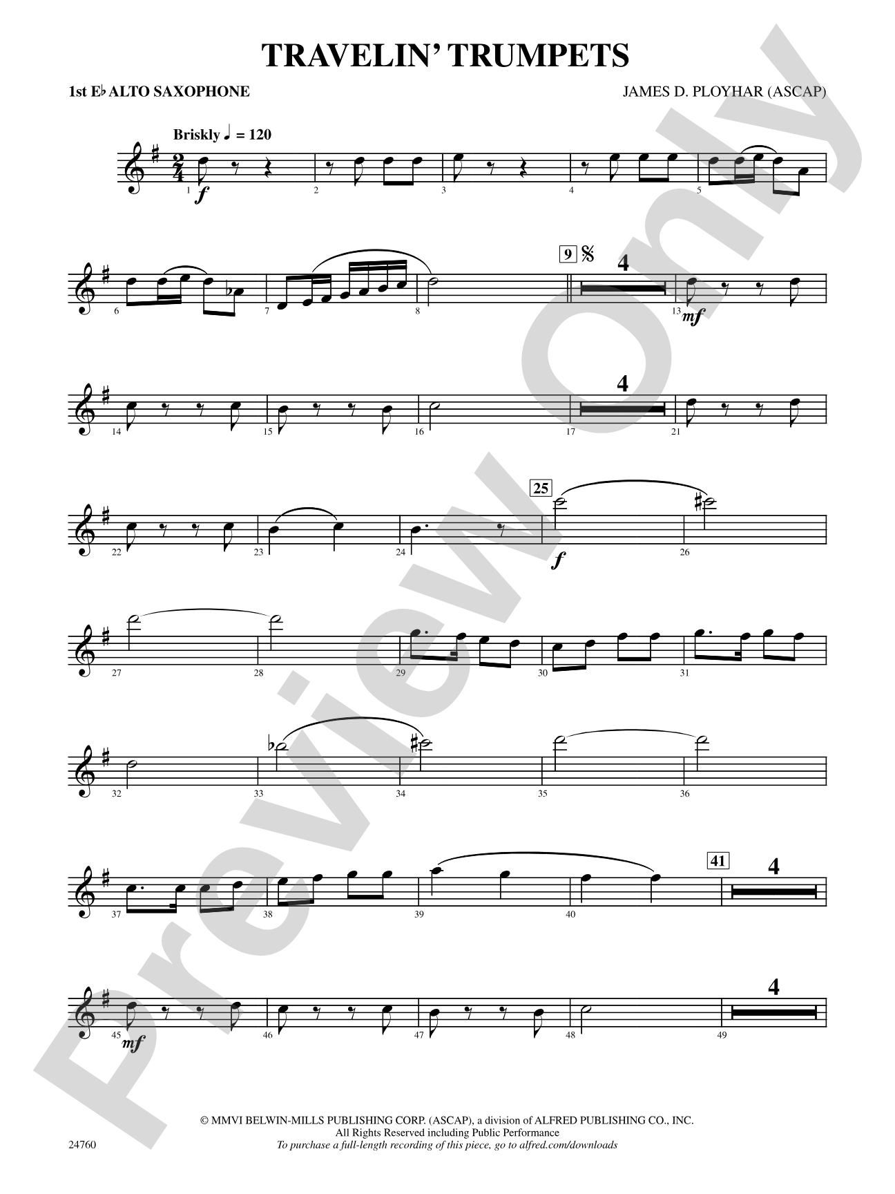 Travelin' Trumpets: E-flat Alto Saxophone