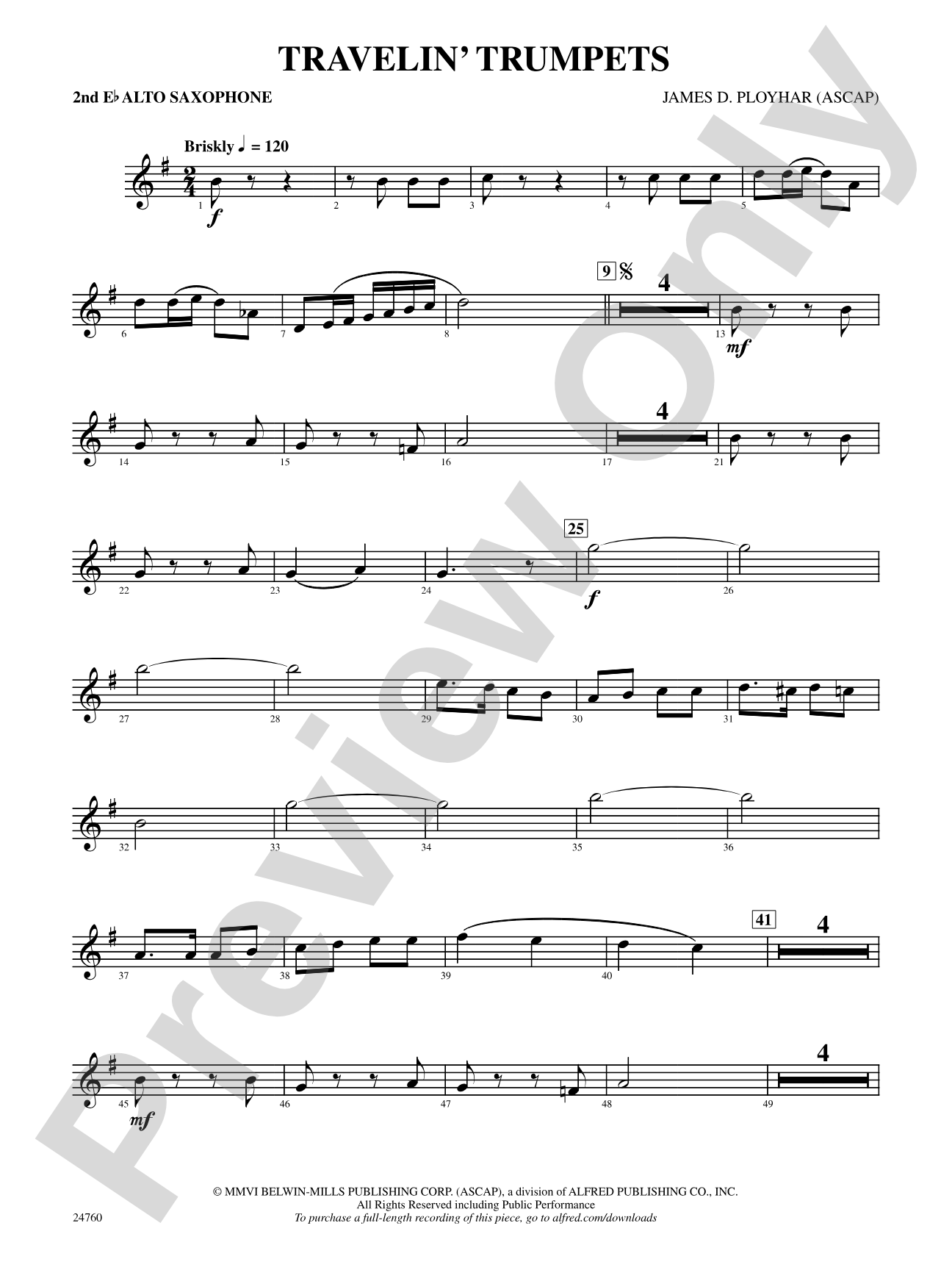 Travelin' Trumpets: 2nd E-flat Alto Saxophone