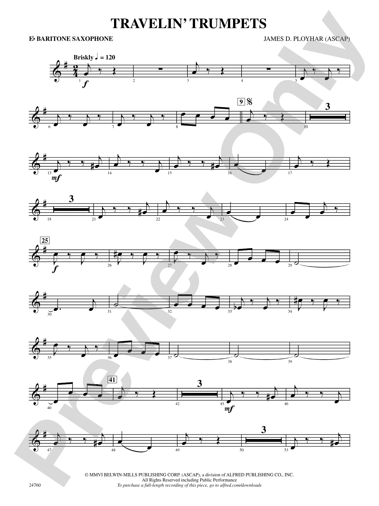 Travelin' Trumpets: E-flat Baritone Saxophone