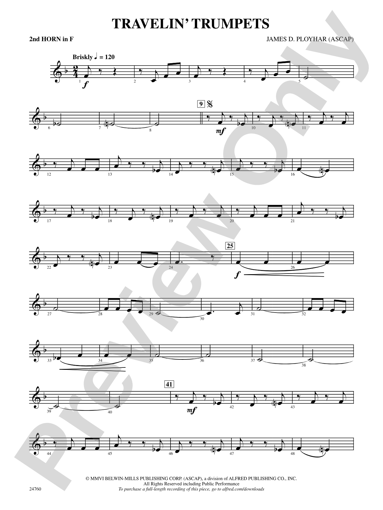 Travelin' Trumpets: 2nd F Horn