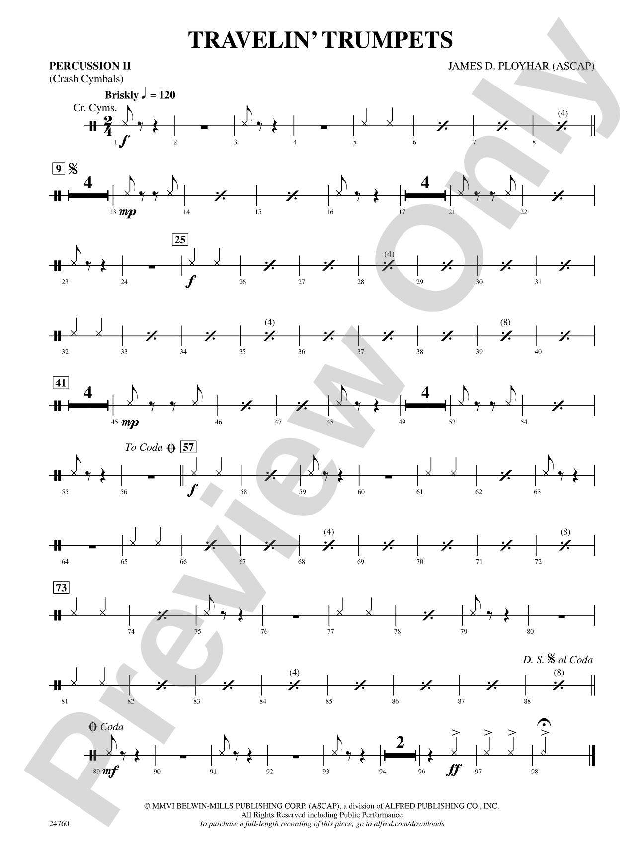 Travelin' Trumpets: 2nd Percussion