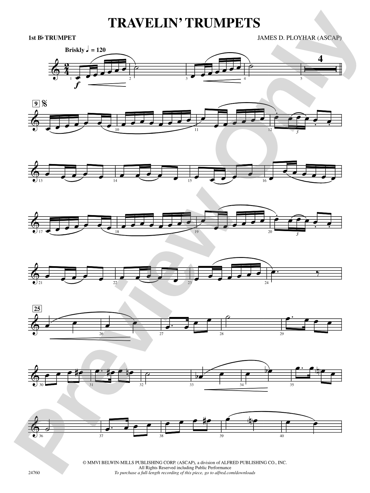 Travelin' Trumpets: 1st B-flat Trumpet