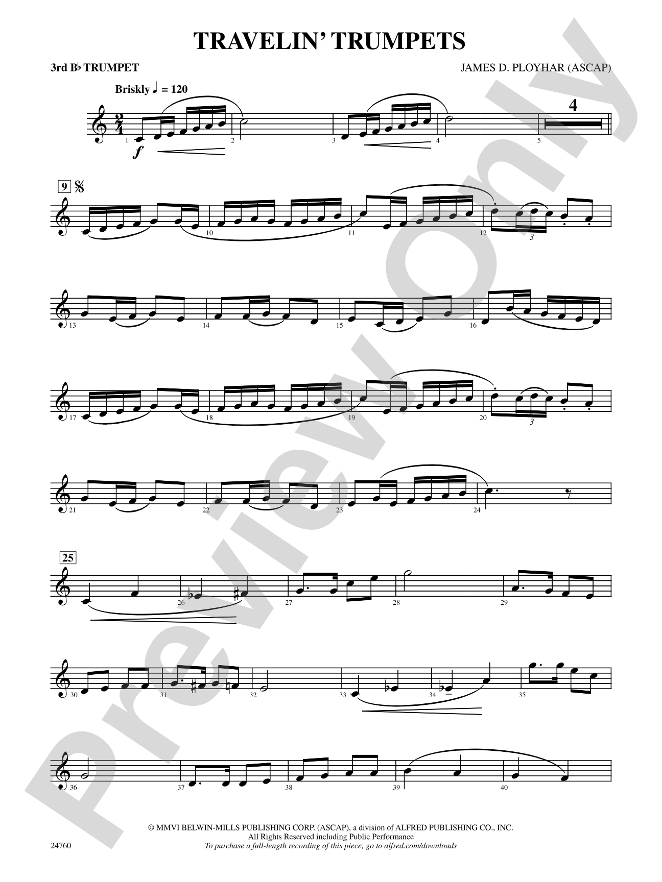 Travelin' Trumpets: 3rd B-flat Trumpet