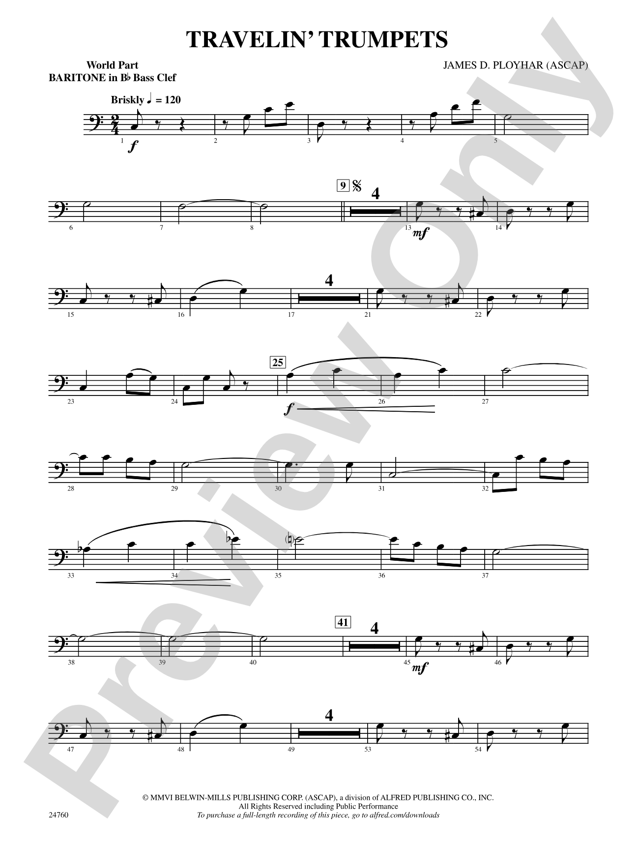 Travelin' Trumpets: (wp) B-flat Baritone B.C.