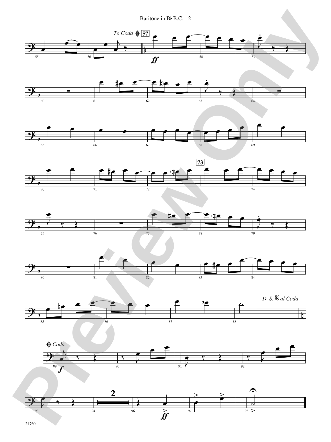 Travelin' Trumpets: (wp) B-flat Baritone B.C.