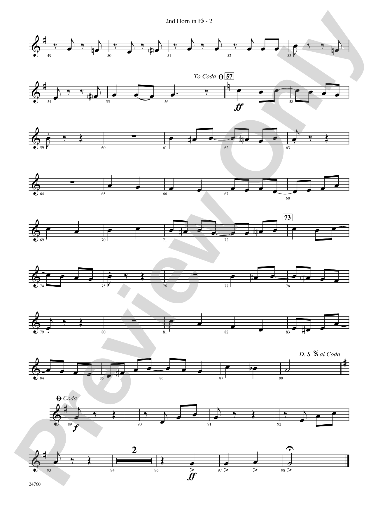 Travelin' Trumpets: (wp) 2nd Horn in E-flat
