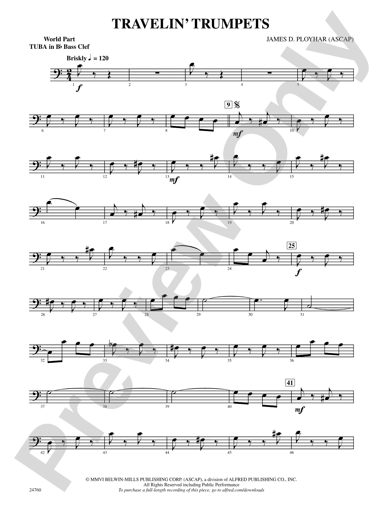 Travelin' Trumpets: (wp) B-flat Tuba B.C.