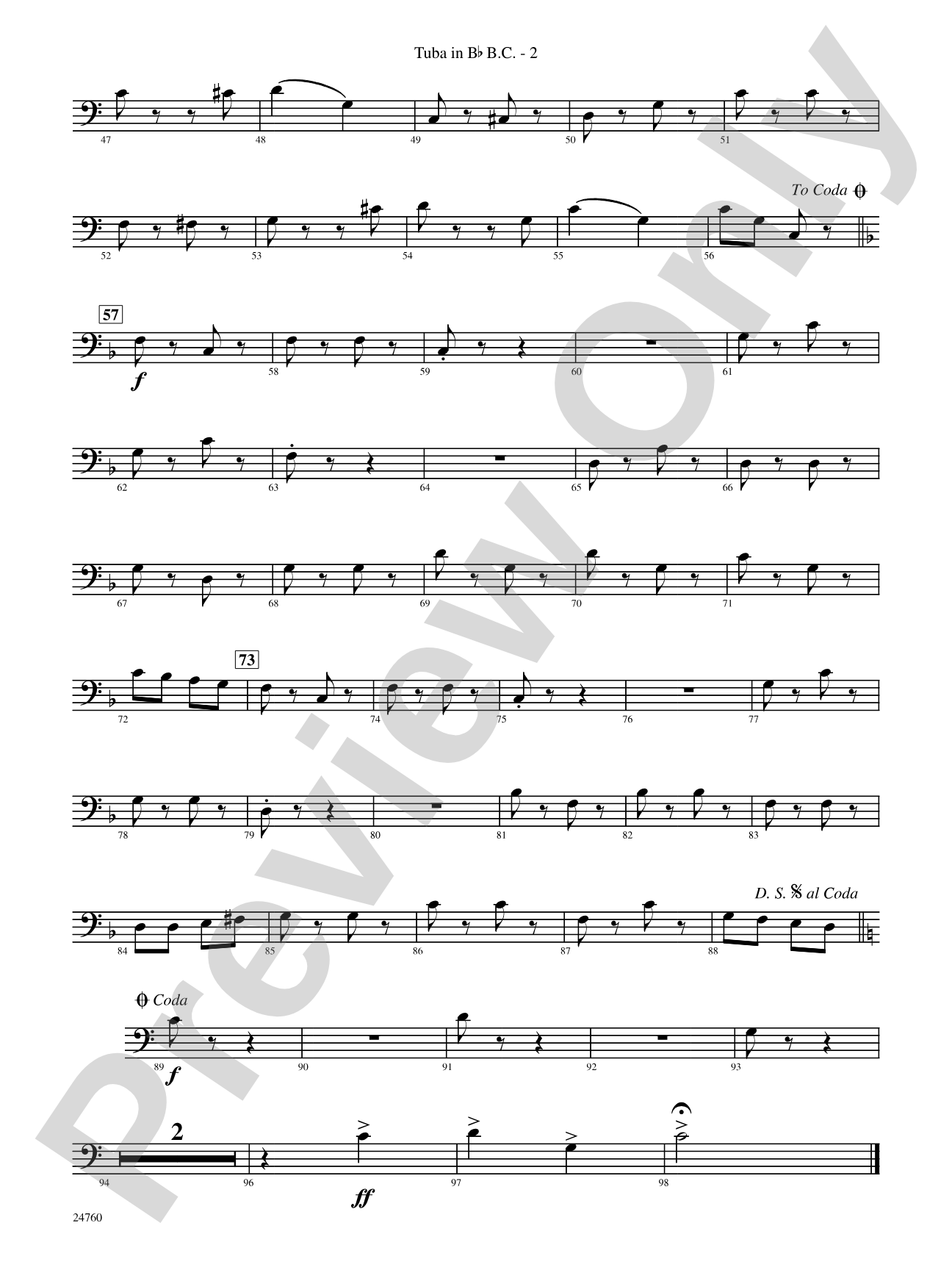 Travelin' Trumpets: (wp) B-flat Tuba B.C.