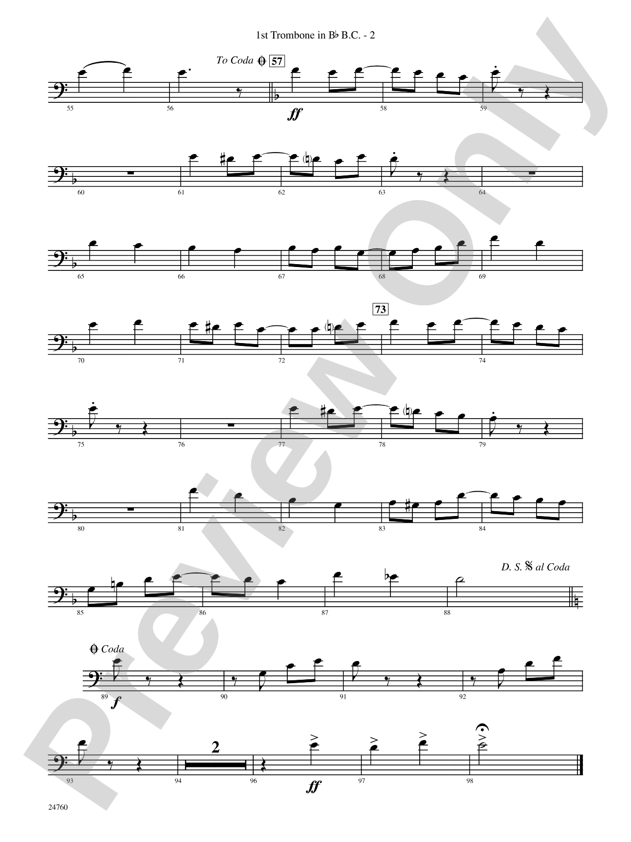Travelin' Trumpets: (wp) 1st B-flat Trombone B.C.