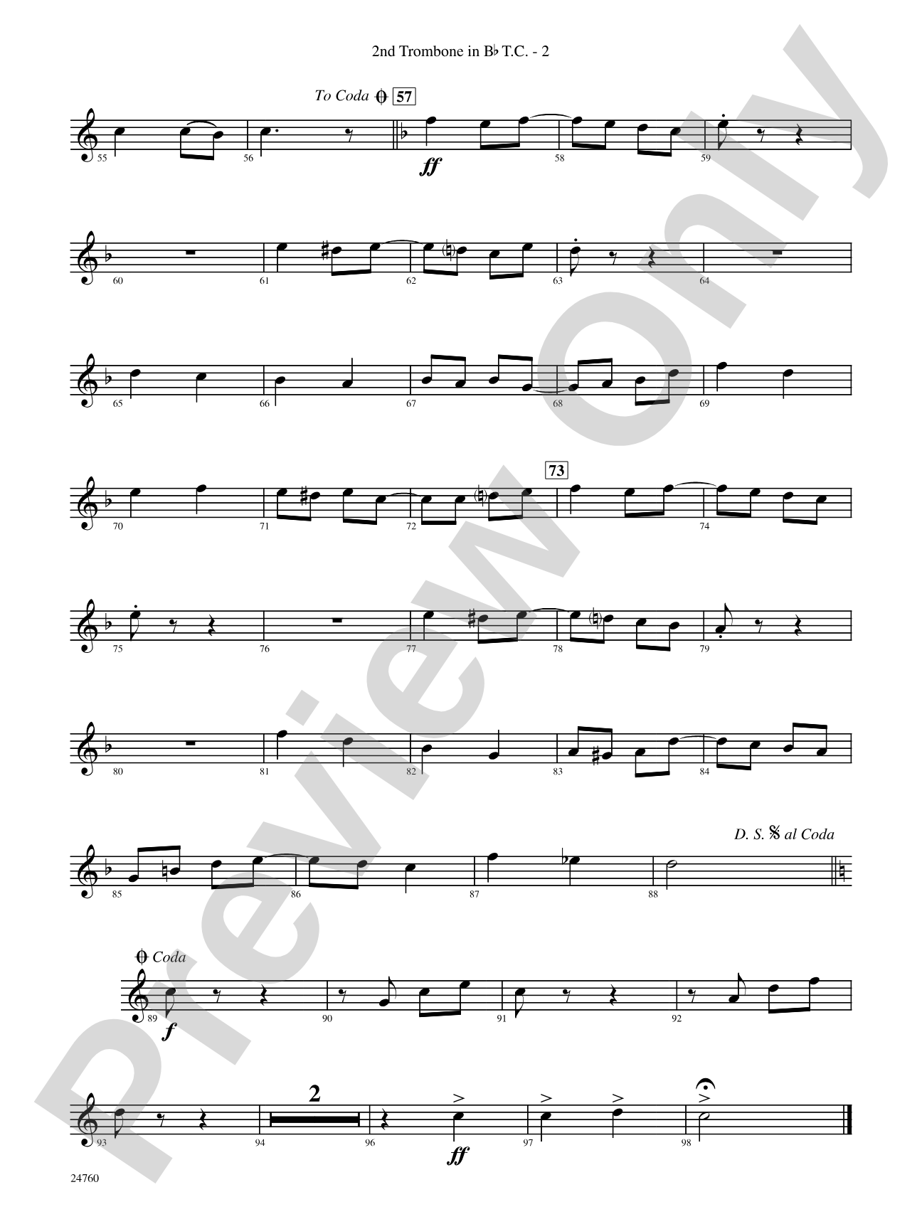 Travelin' Trumpets: (wp) 2nd B-flat Trombone T.C.