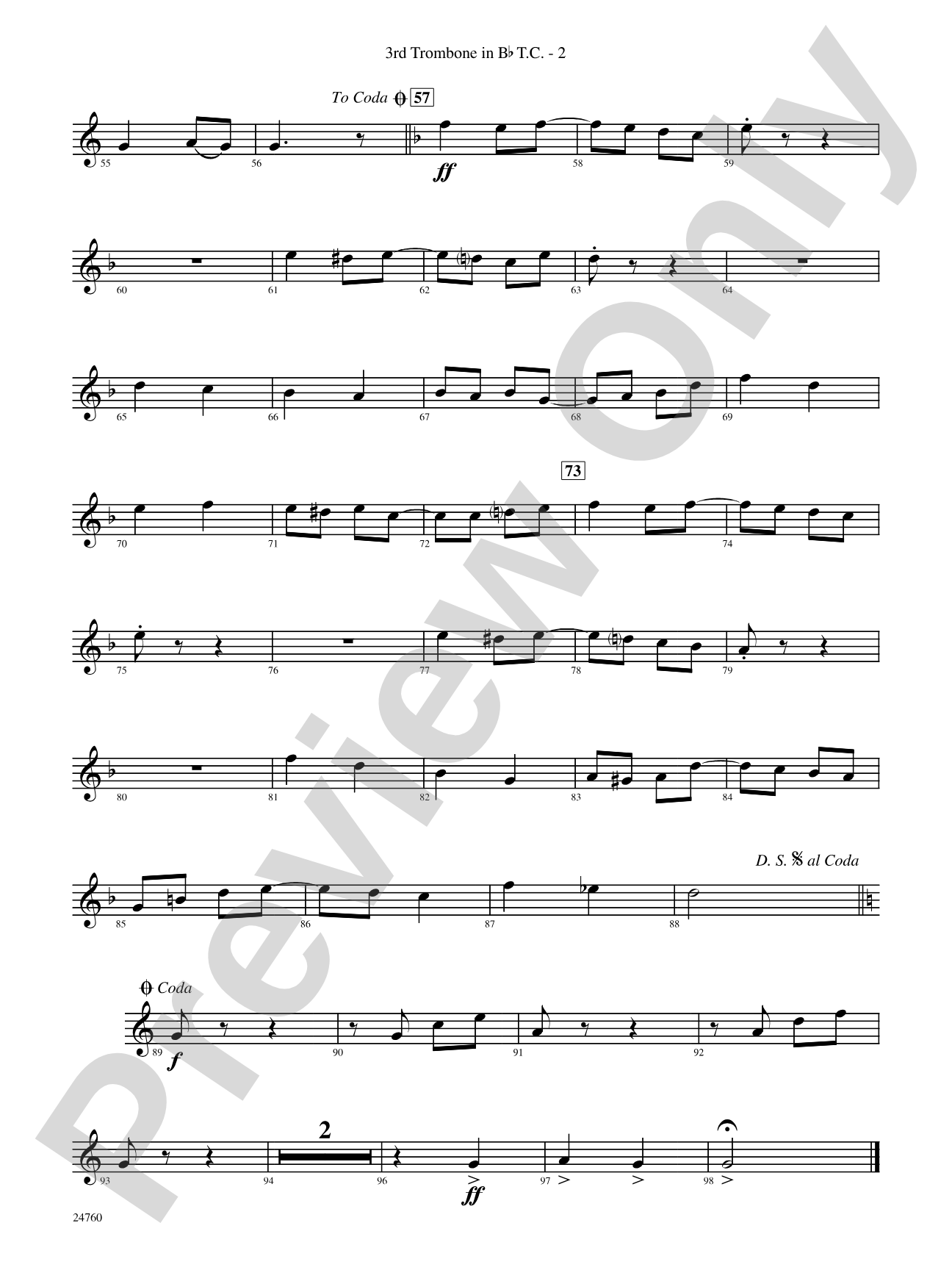Travelin' Trumpets: (wp) 3rd B-flat Trombone T.C.