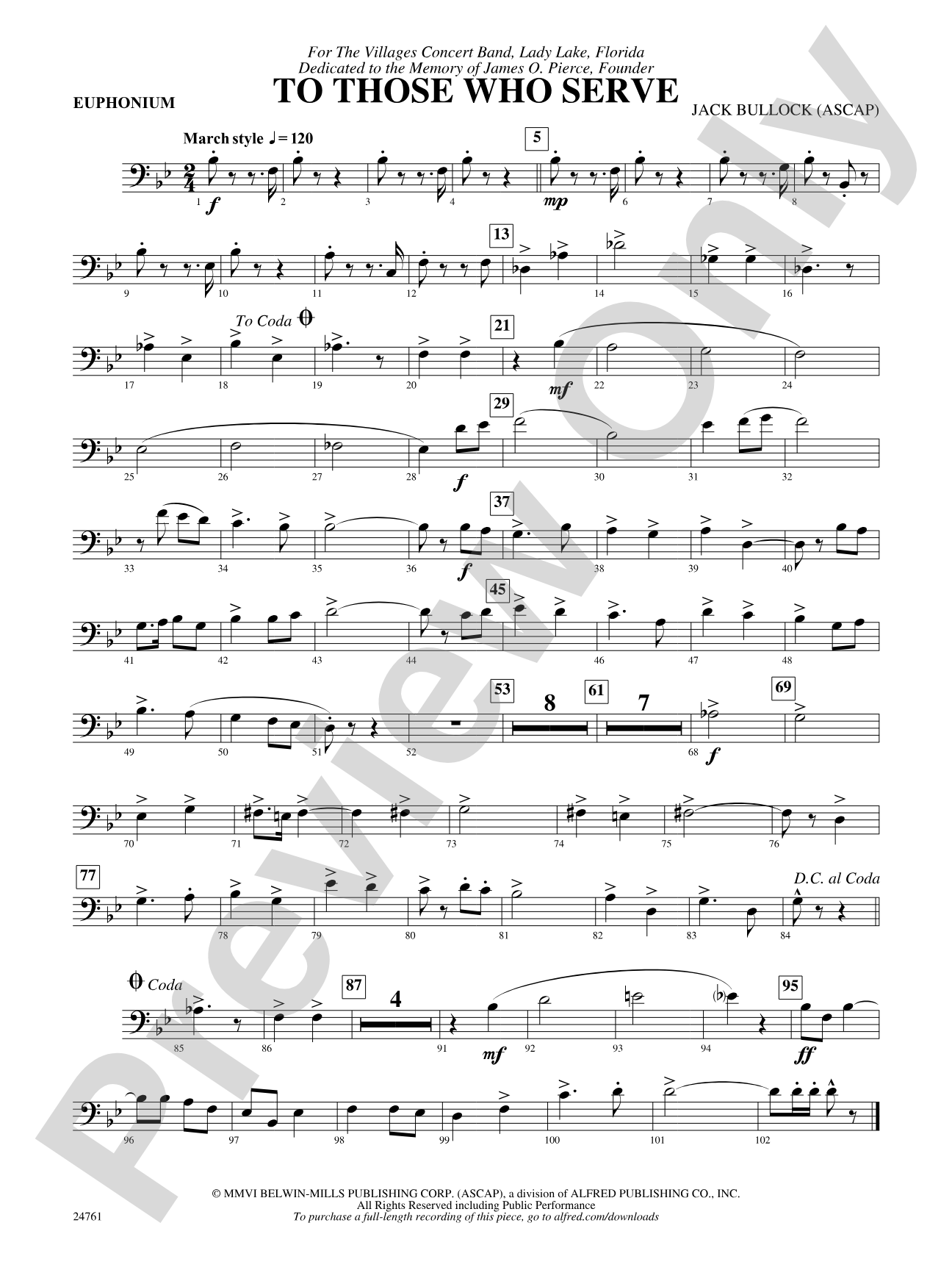 To Those Who Serve: Baritone B.C.