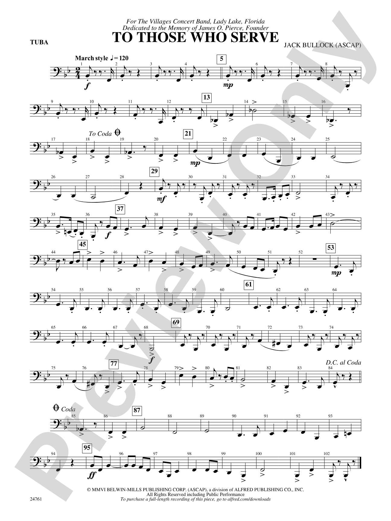 To Those Who Serve: Tuba