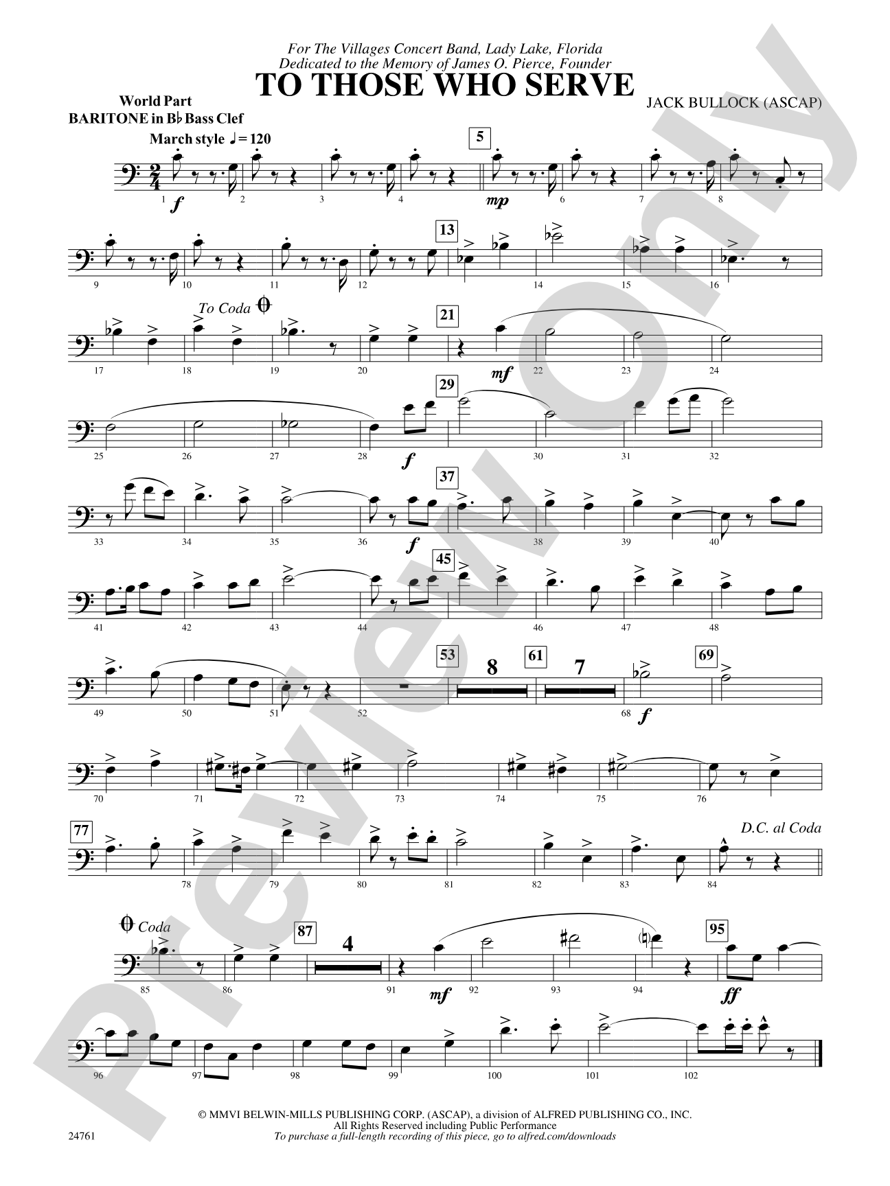 To Those Who Serve: (wp) B-flat Baritone B.C.