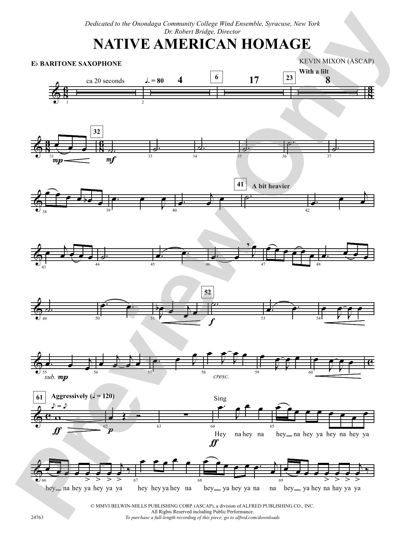 Native American Homage: E-flat Baritone Saxophone