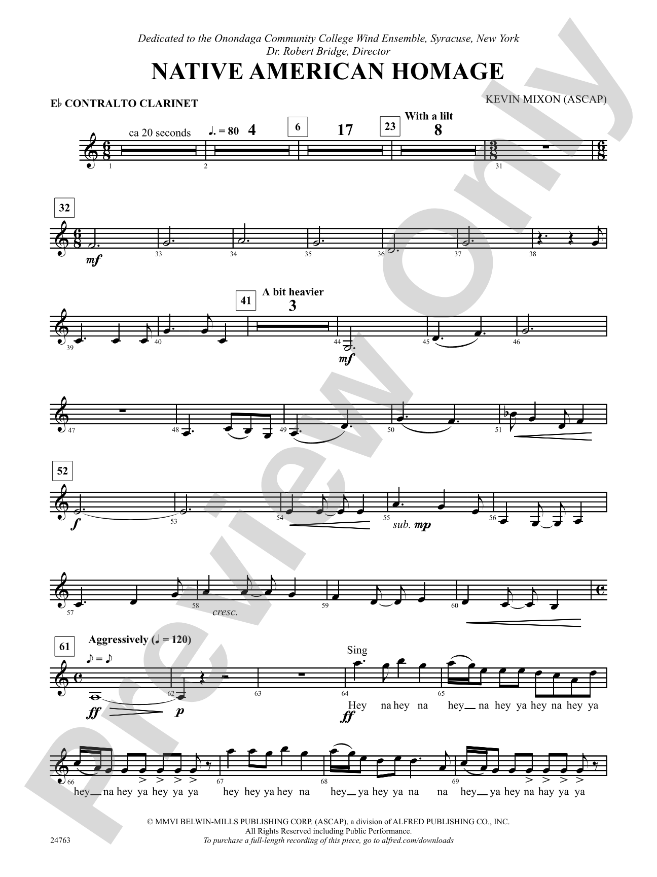 Native American Homage: E-flat Contrabass Clarinet
