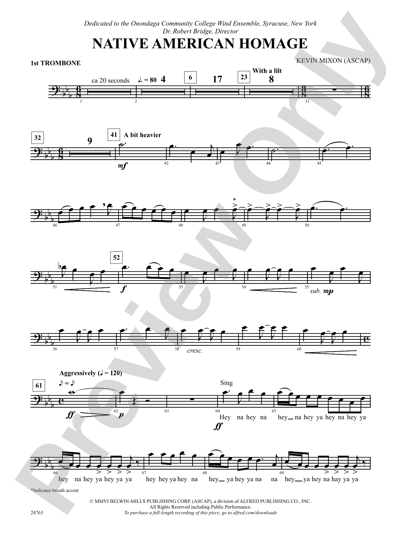 Native American Homage: 1st Trombone