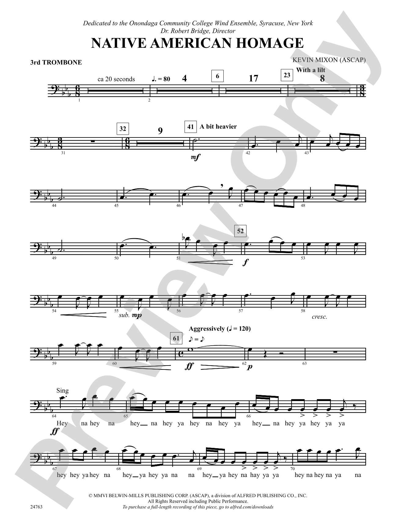 Native American Homage: 3rd Trombone