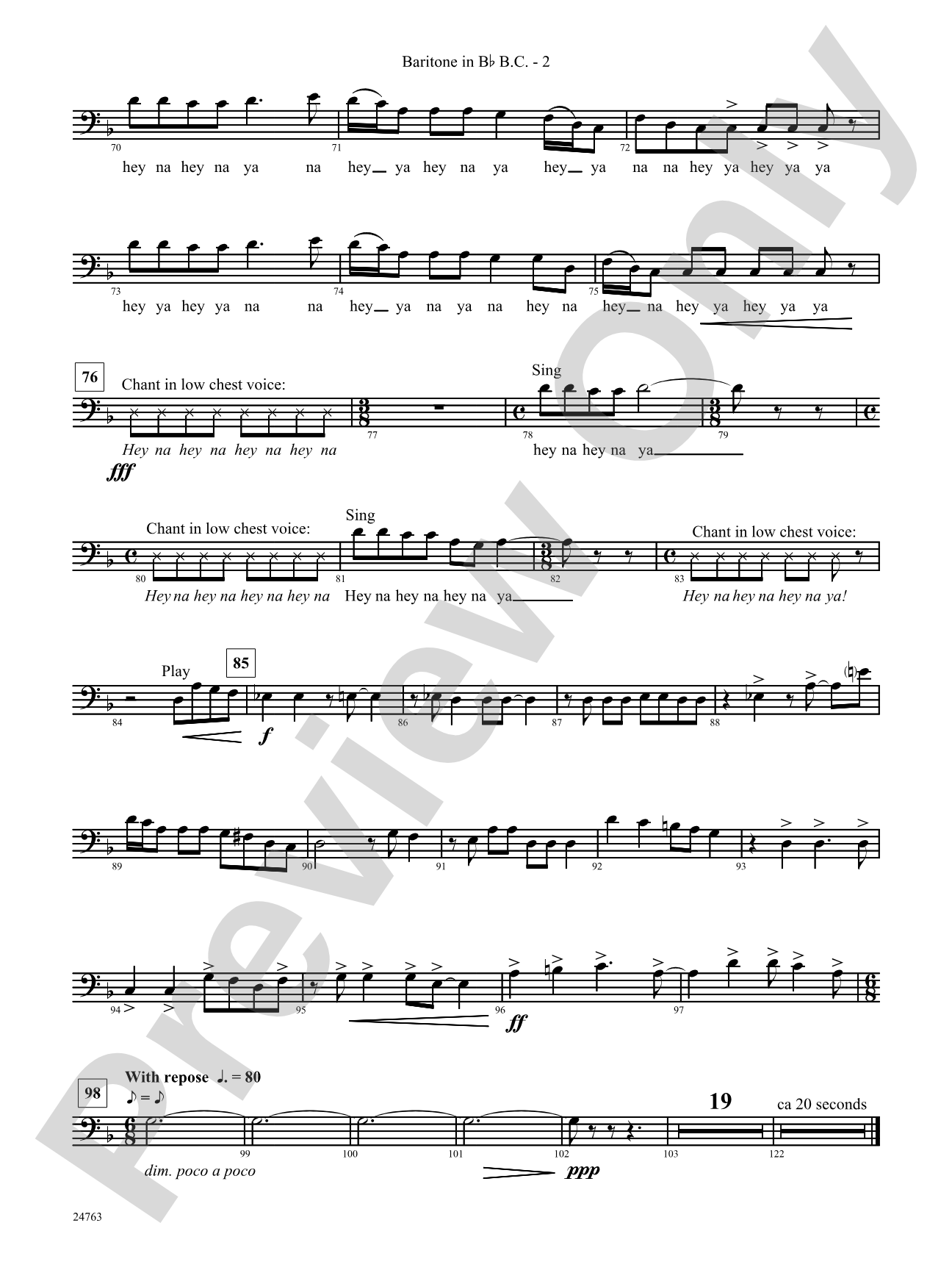 Native American Homage: (wp) B-flat Baritone B.C.