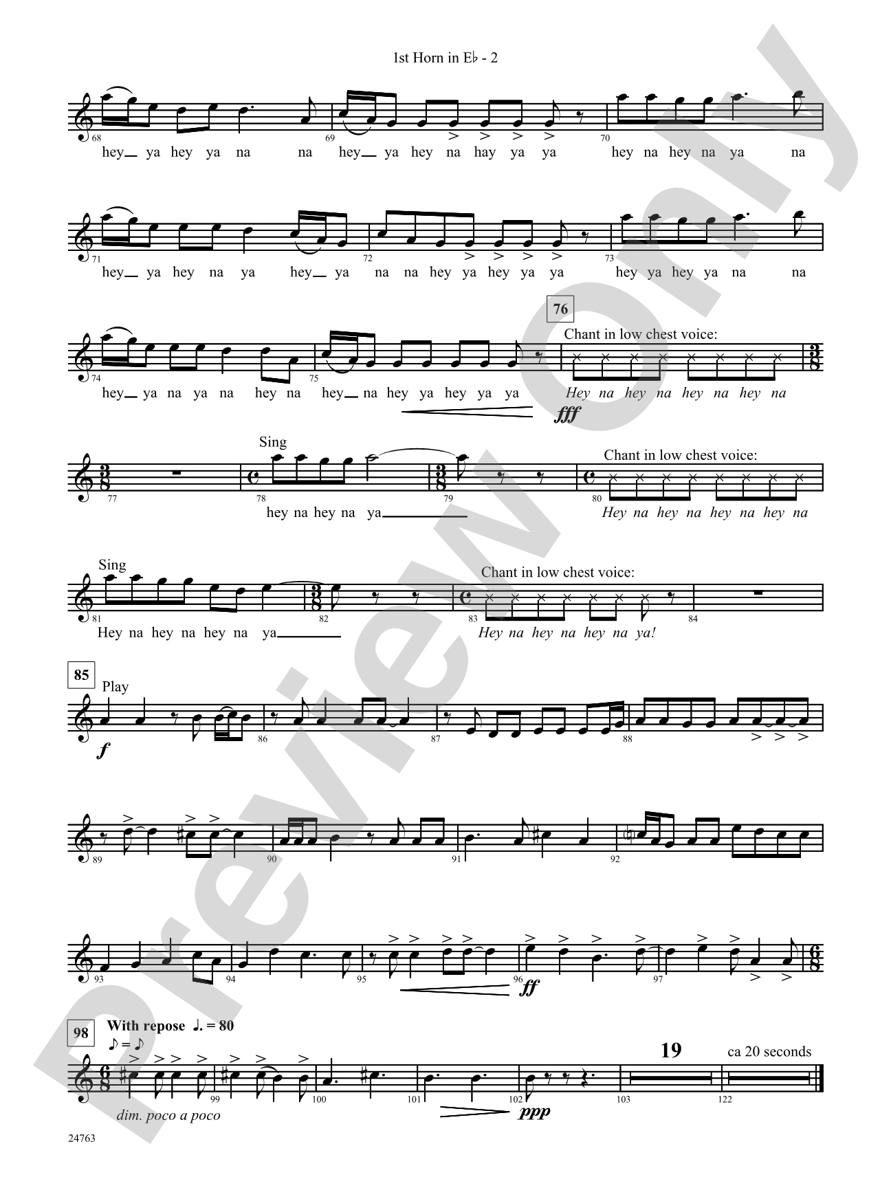 Native American Homage: (wp) 1st Horn in E-flat
