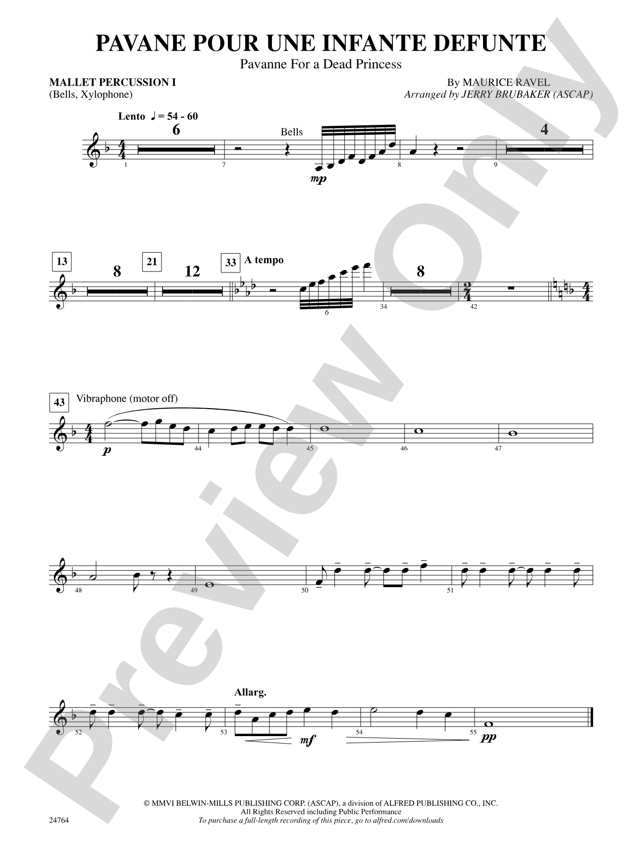 Pavane Pour Une Infante Defunte (Pavanne for a Dead Princess): Mallets