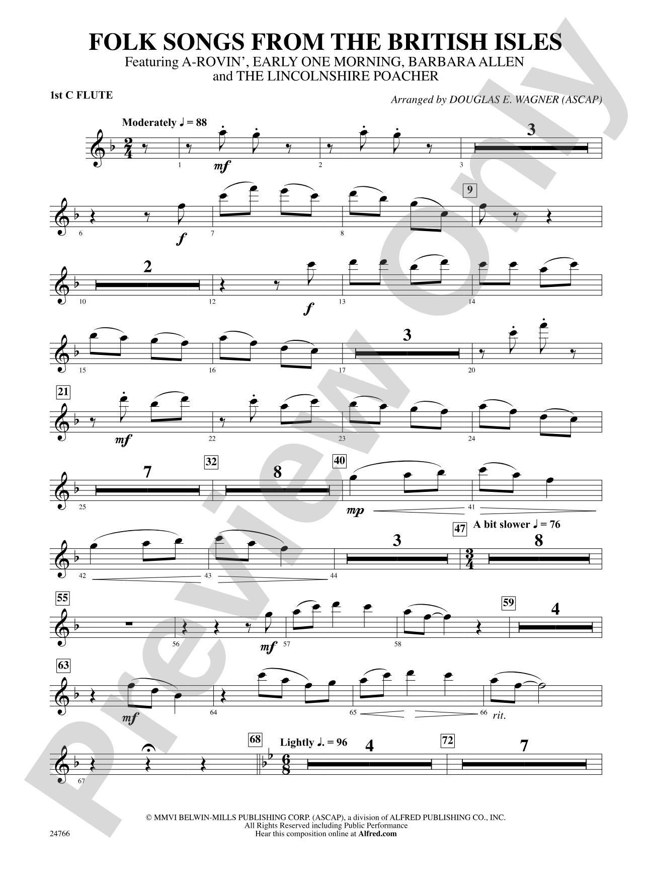 Folk Songs from the British Isles: Flute