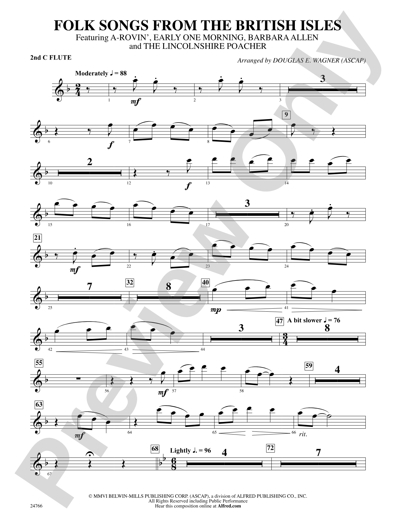 Folk Songs from the British Isles: 2nd Flute