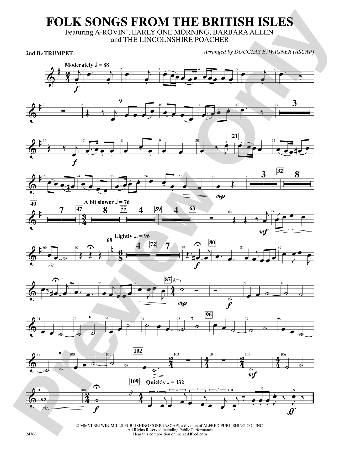 Folk Songs from the British Isles: 2nd B-flat Trumpet