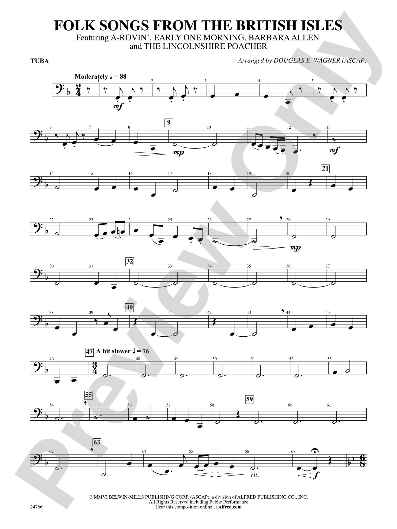 Folk Songs from the British Isles: Tuba