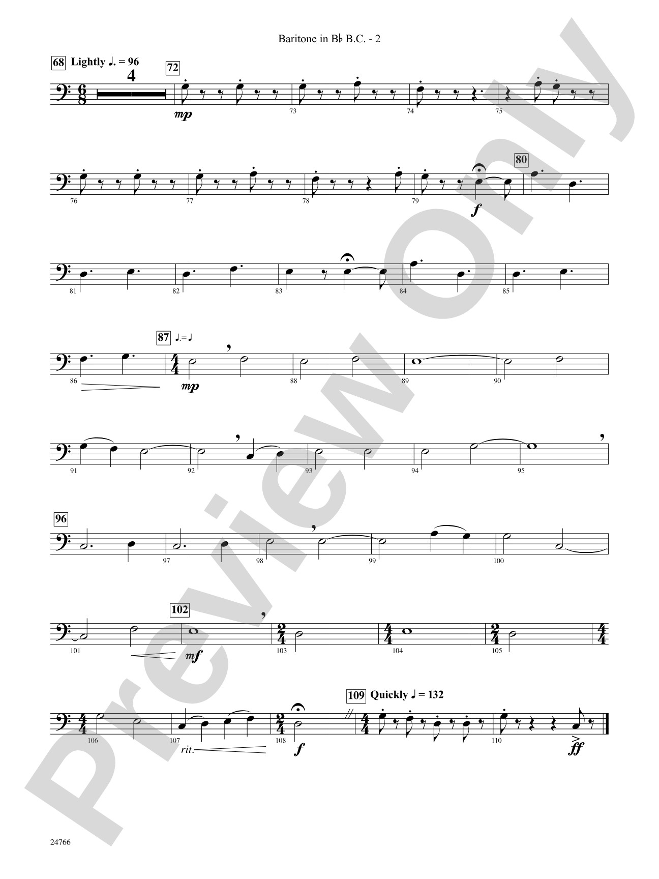 Folk Songs from the British Isles: (wp) B-flat Baritone B.C.