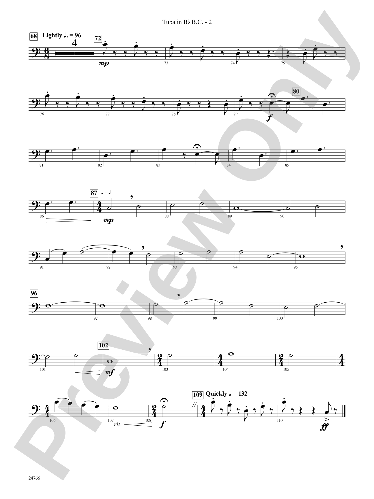 Folk Songs from the British Isles: (wp) B-flat Tuba B.C.