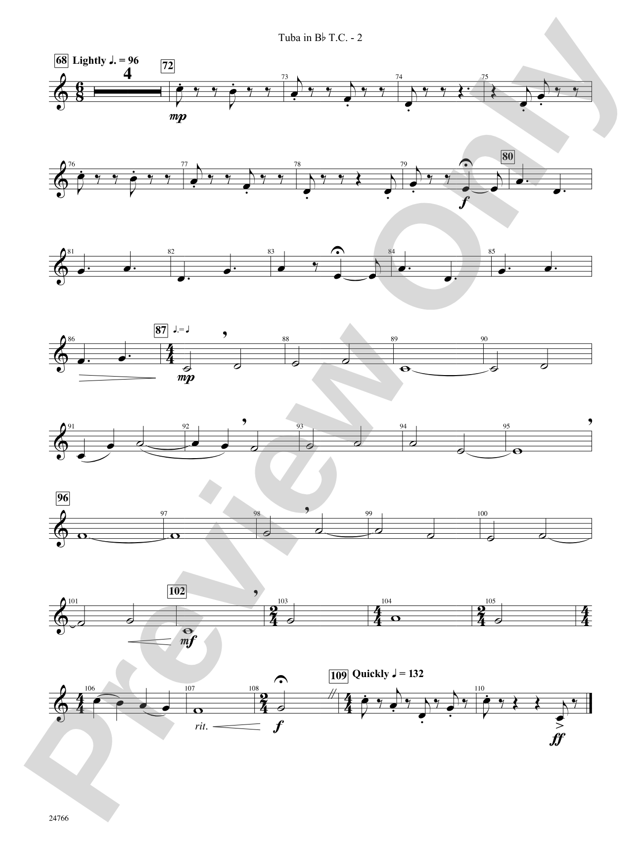 Folk Songs from the British Isles: (wp) B-flat Tuba T.C.